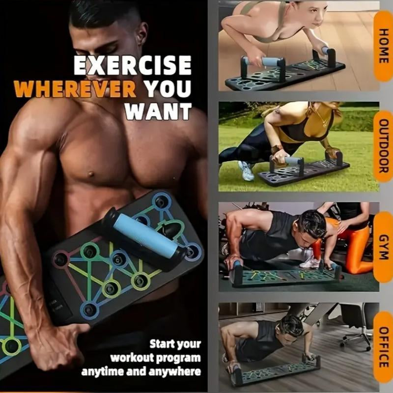 Transform Your Workout with the 14-in-1 Foldable Push-Up Board - Perfect for Home & Gym Muscle Training!