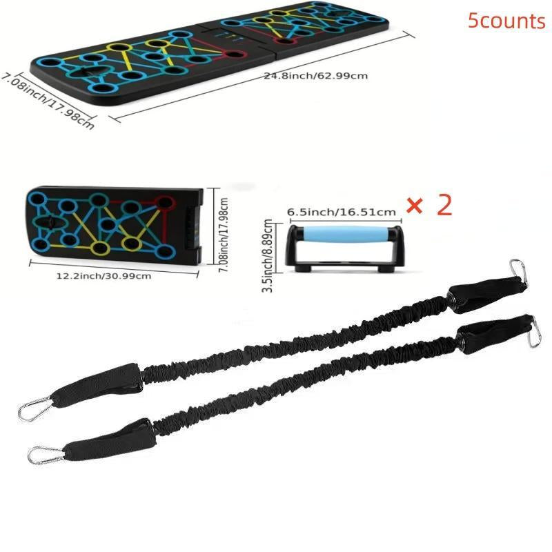 Transform Your Workout with the 14-in-1 Foldable Push-Up Board - Perfect for Home & Gym Muscle Training!